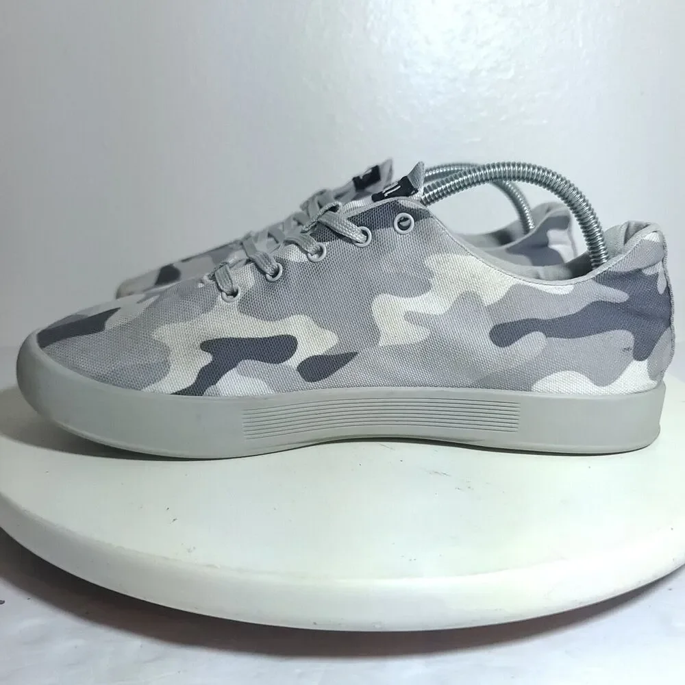 NOBULL Camo Canvas Trainers Women's Size 8.5 Gray Black White Sneakers Shoes